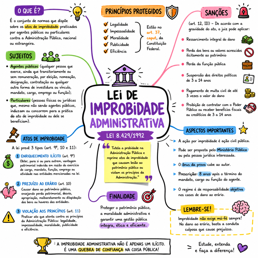 Mapa mental Lei de Improbidade